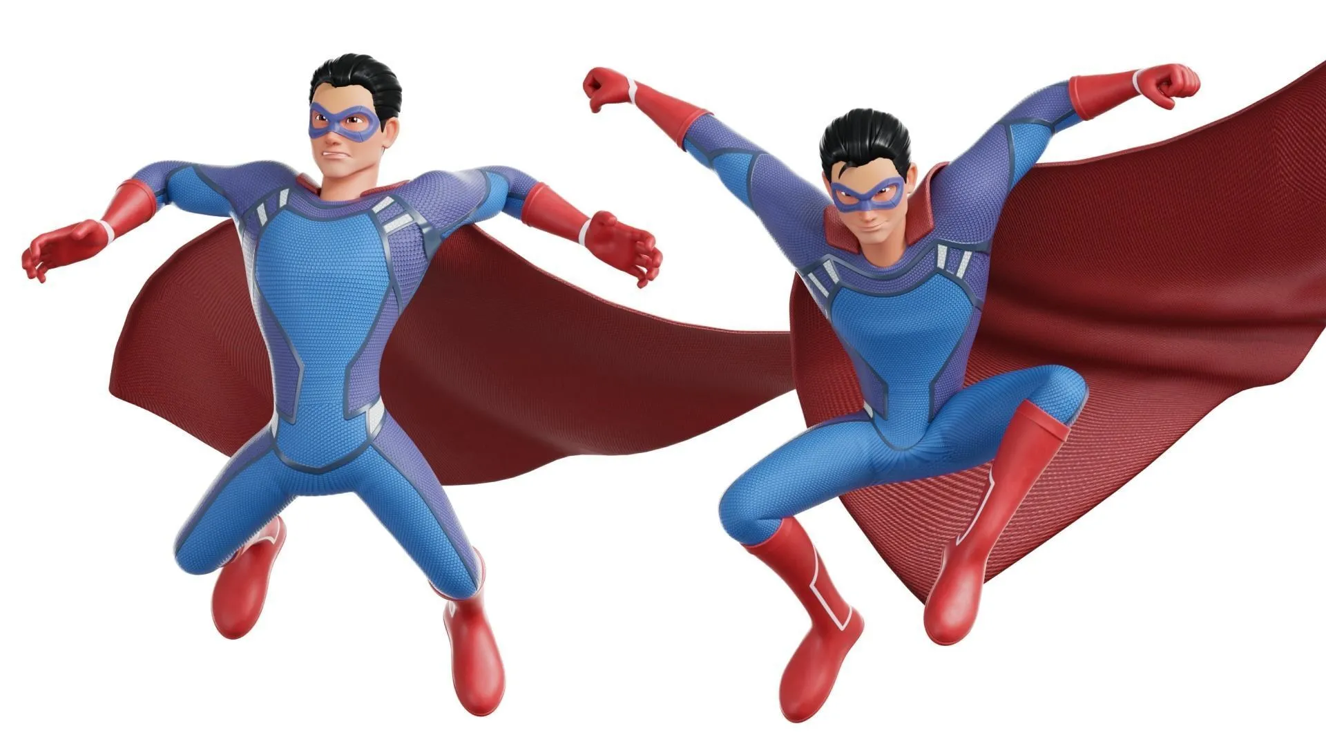 Cartoon Superhero Man render 2